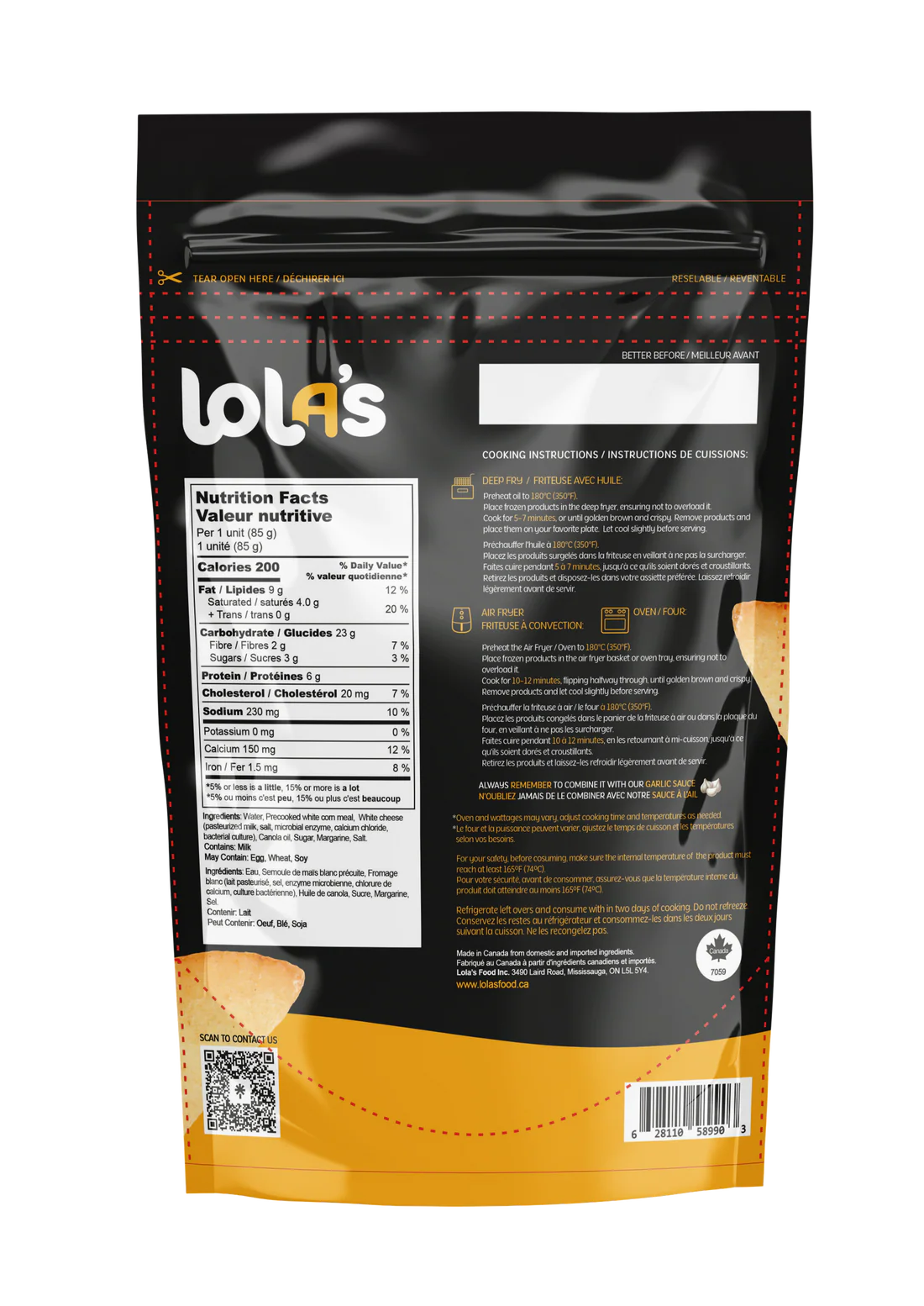 Empanada Cheese 6/100 units